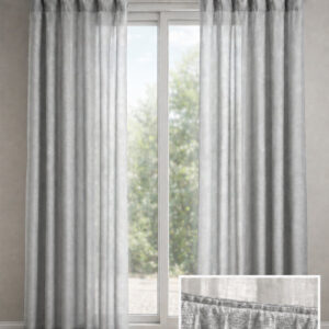 Ivory Drift Sheer Curtain-Silver