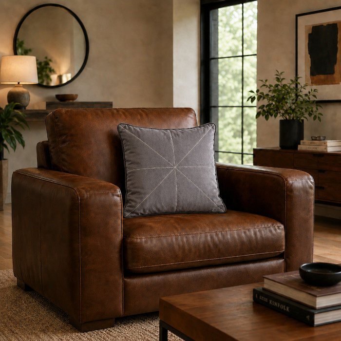 Swier light grey scatter cushion
